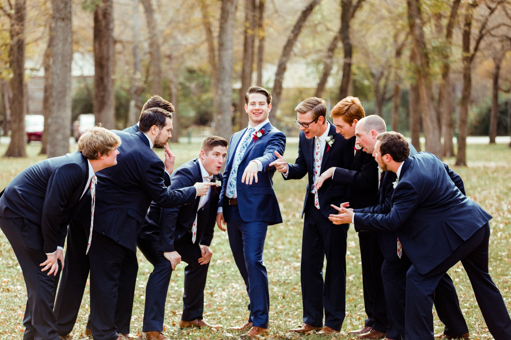 KP-012-rustic wedding-groomsmen-wedding ring-navy suit-groom-red wedding-JudyCordellEvents