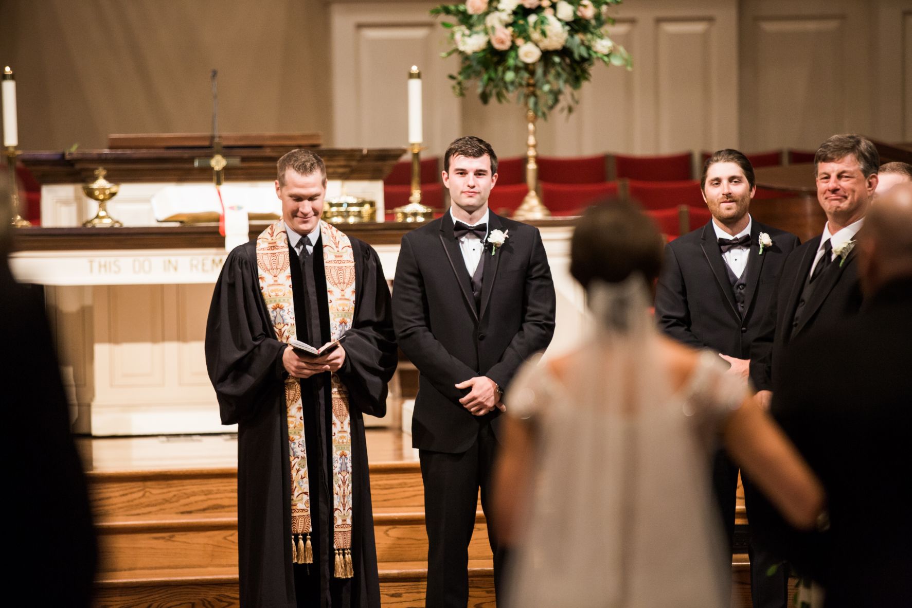 TD-010-Walking Aisle-Bride-Groom-Church Ceremony-Dallas Wedding-Classic Wedding-JudyCordellEvents